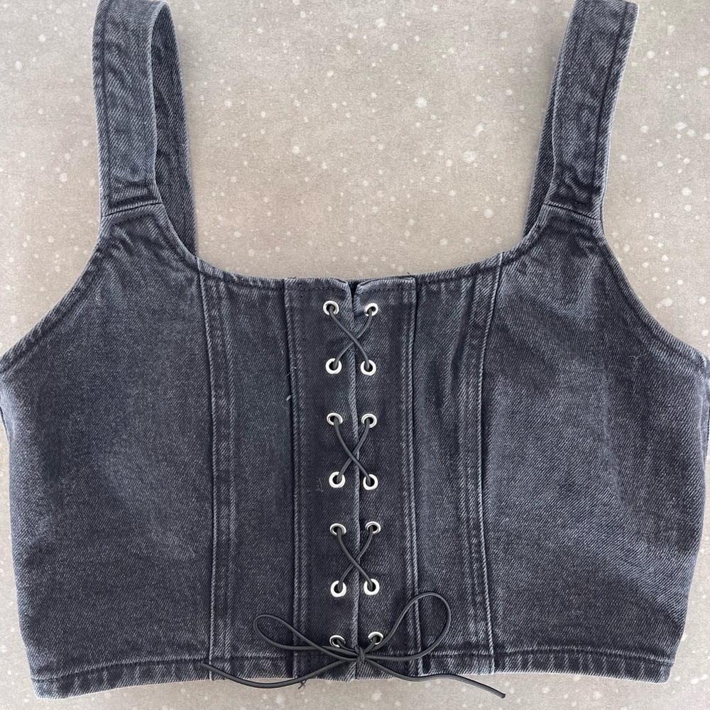 DENIM CROP TOP